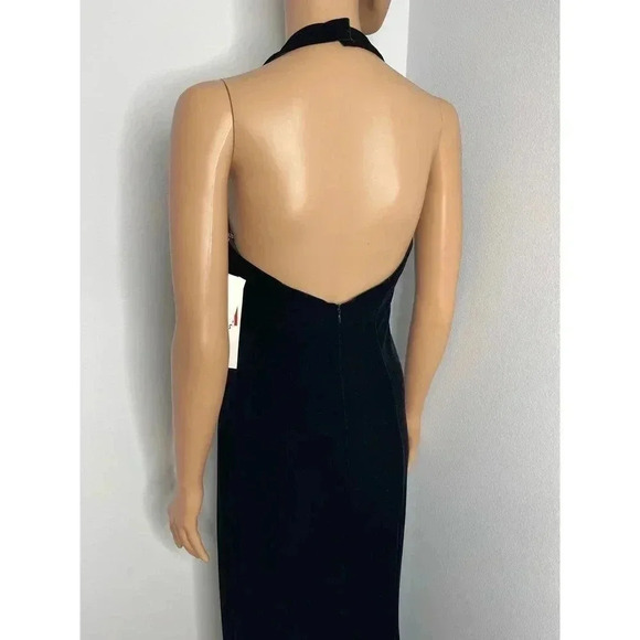 Betsy & Adam Vintage Black Velvet Halter Dress size 6 NWT - Picture 5 of 11
